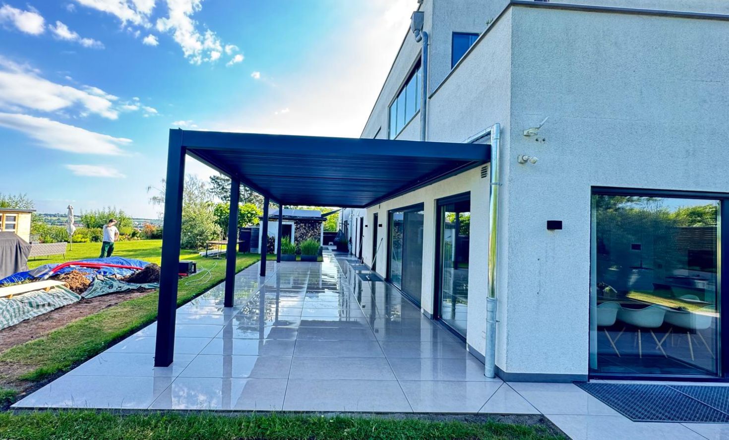 Neue Terrasse mit hochwertigen Keramikplatten in 120x60cm in Bad Vilbel